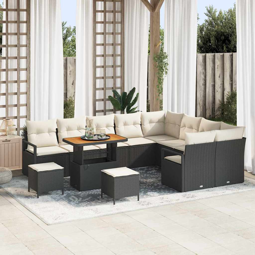 Tuin Sofa Set Met Kussen Met Opslag 12 Pcs En Crème