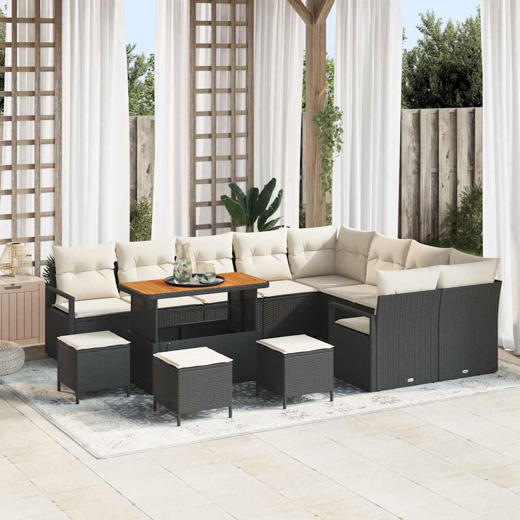 Tuin Sofa Set Met Kussen Met Opslag 12 Pcs En Crème
