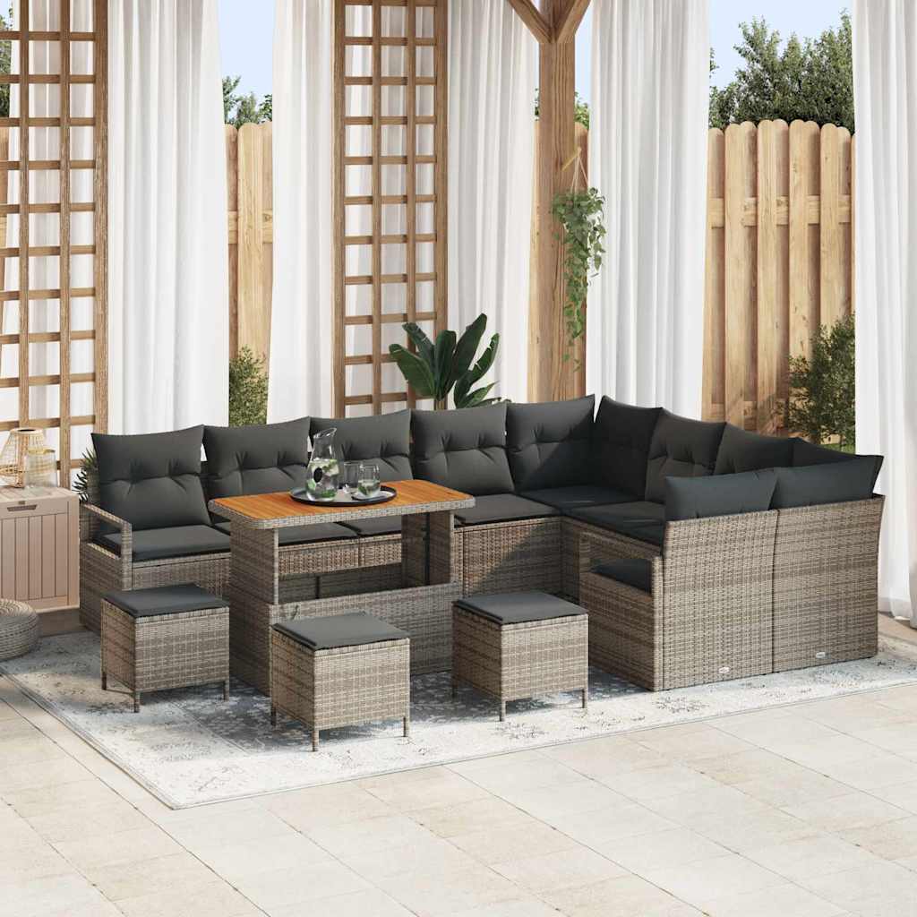 Tuin Sofa Set Met Kussen Met Opslag 12 Pcs En Crème