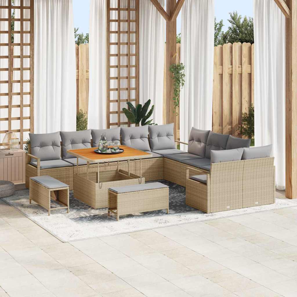 Tuin Sofa Set Met Kussen Met Opslag 13 Pcs