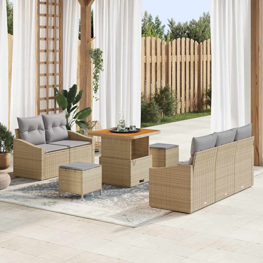 Tuin Sofa Set Met Kussen Met Opslag 8 Pcs