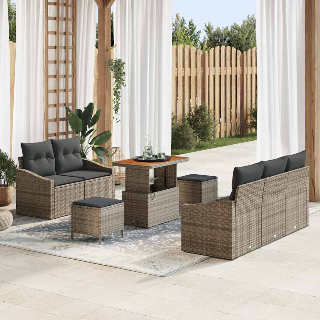 Tuin Sofa Set Met Kussen Met Opslag 8 Pcs