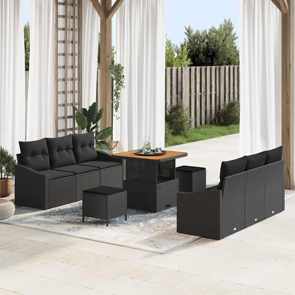 Tuin Sofa Set Met Kussen Met Opslag 9 Pcs