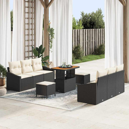 Tuin Sofa Set Met Kussen Met Opslag 9 Pcs En Licht Grijs