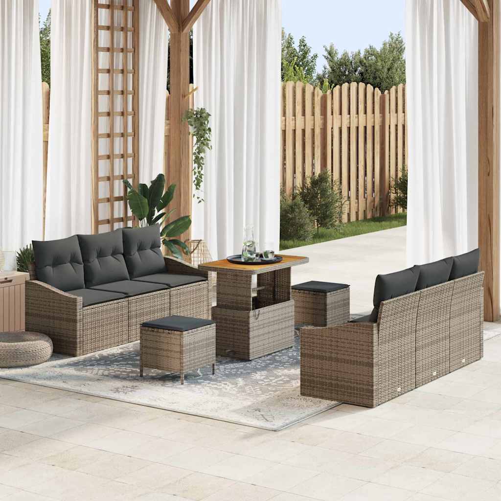 Tuin Sofa Set Met Kussen Met Opslag 9 Pcs