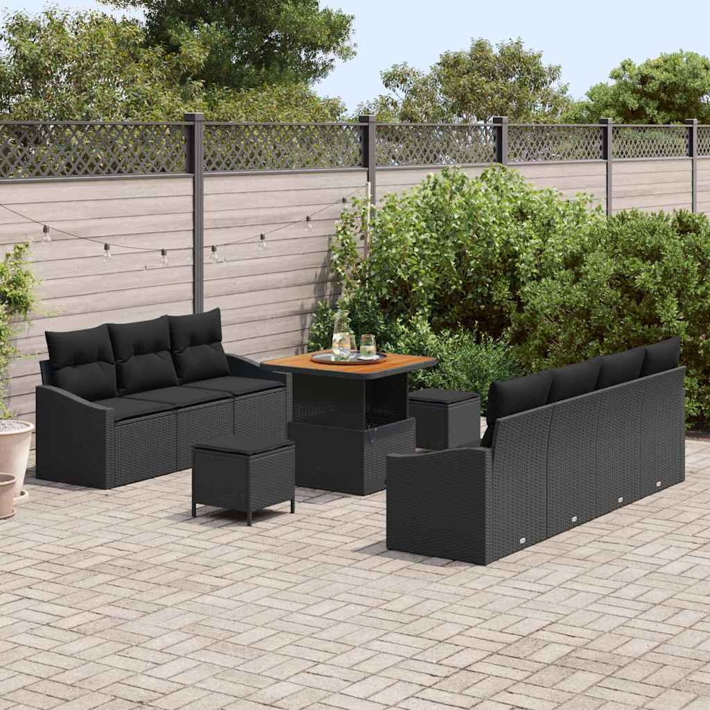 Tuin Sofa Set Met Kussen Met Opslag 10 Pcs