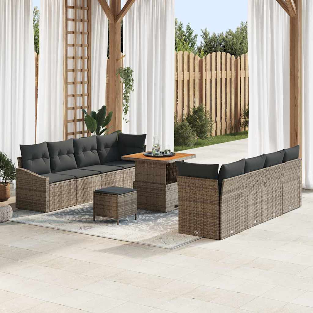 Tuin Sofa Set Met Kussen Met Opslag 11 Pcs