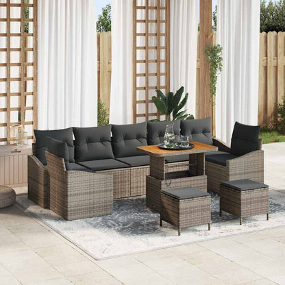 Tuinbankenset Met Kussen Met Opslag 10 Pcs Poly Riet