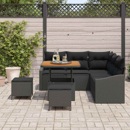Tuinbankenset Met Kussen Met Opslag 8 Pcs Poly Riet