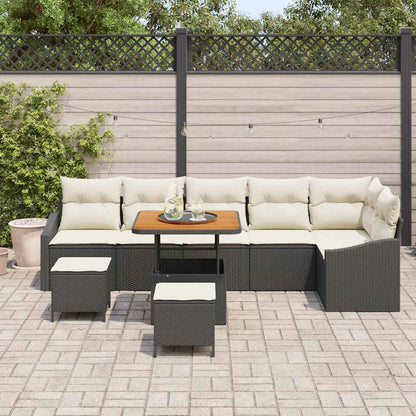 Tuinbankenset Met Kussen Met Opslag 9 Pcs Poly Riet
