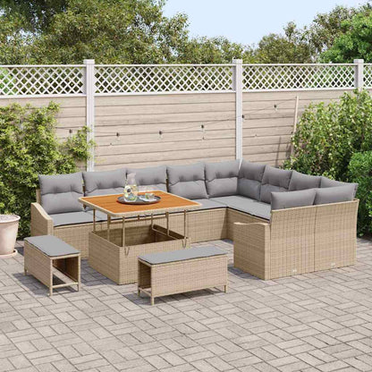 Tuinbankenset Met Kussen Met Opslag 12 Pcs Poly Riet