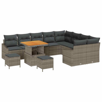 Tuinbankenset Met Kussen Met Opslag 12 Pcs Poly Riet