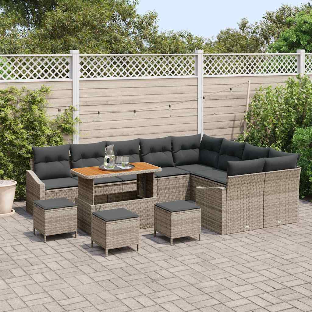 Tuinbankenset Met Kussen Met Opslag 12 Pcs Poly Riet
