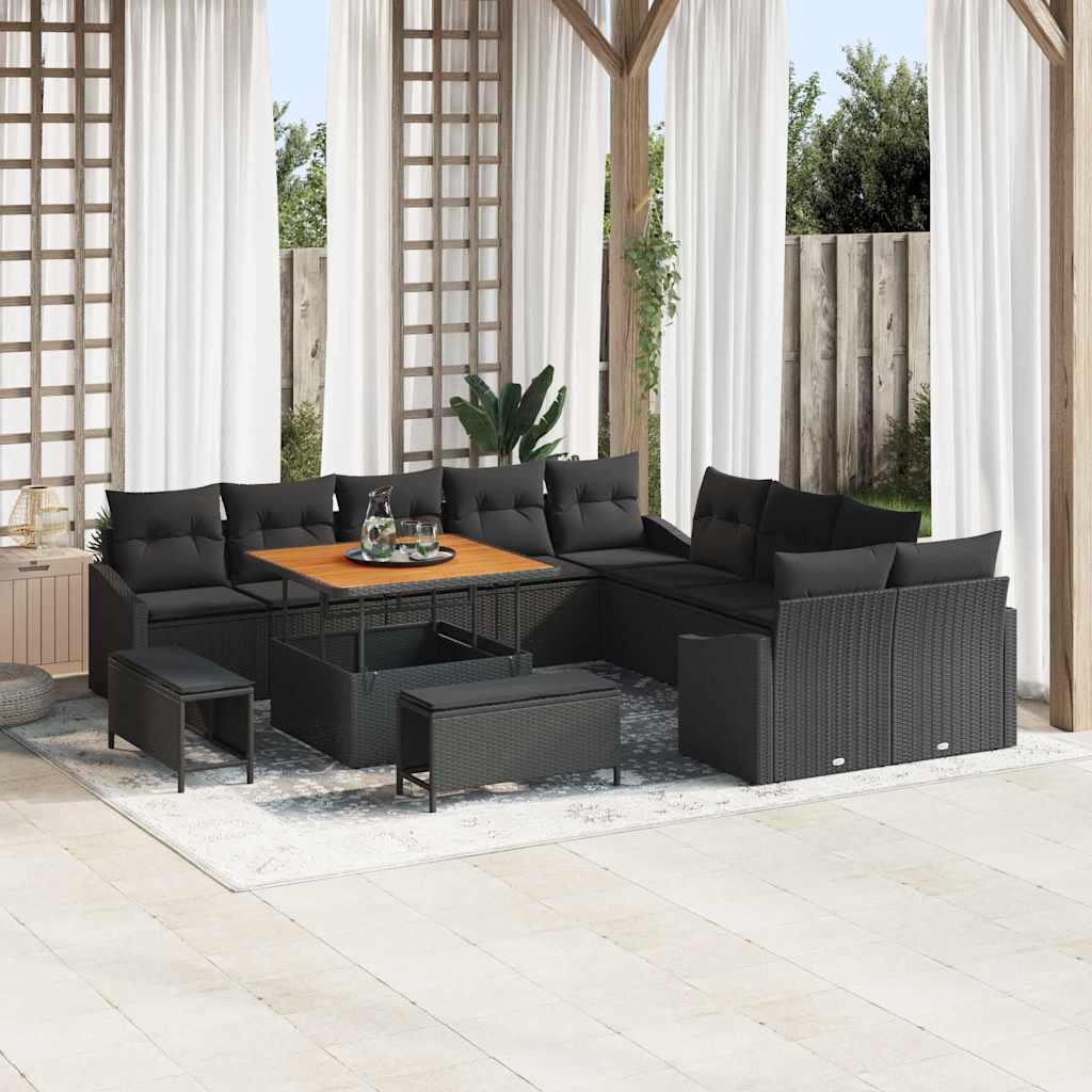 Tuinbankenset Met Kussen Met Opslag 13 Pcs Poly Riet