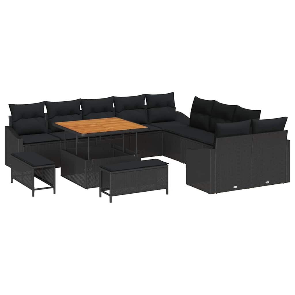Tuinbankenset Met Kussen Met Opslag 13 Pcs Poly Riet