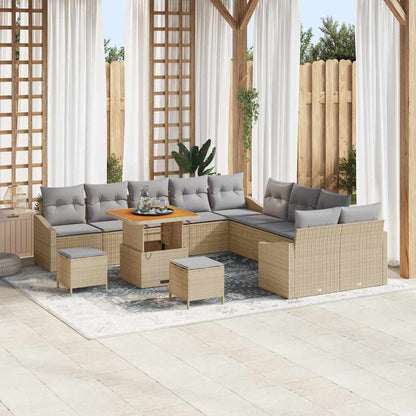Tuinbankenset Met Kussen Met Opslag 13 Pcs Poly Riet