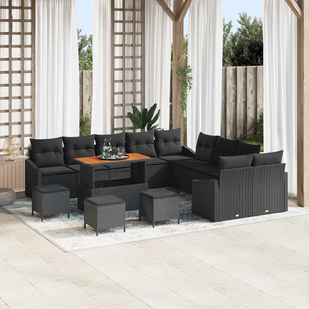 Tuinbankenset Met Kussen Met Opslag 13 Pcs Poly Riet