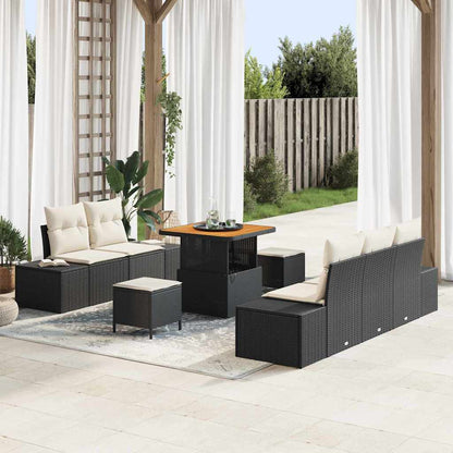 Tuinbankenset Met Kussen Met Opslag 8 Pcs Poly Riet