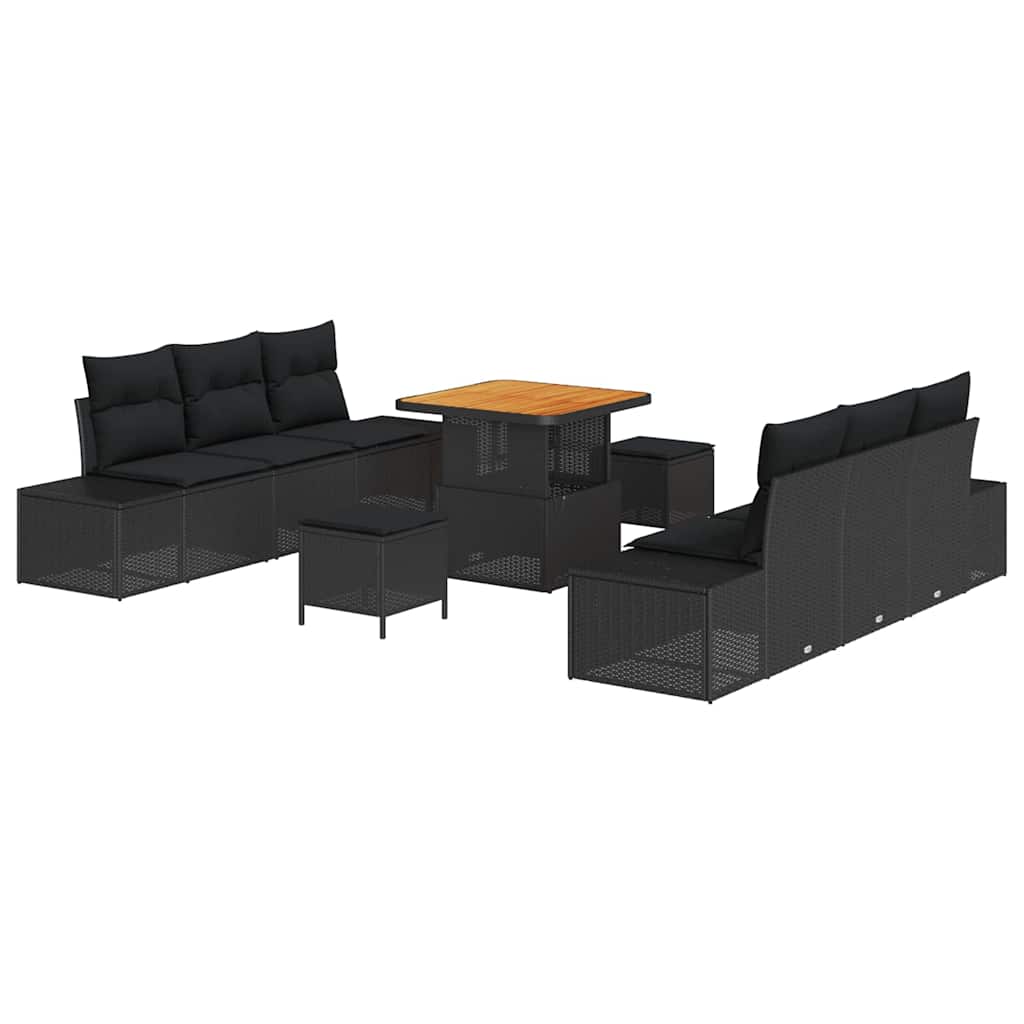 Tuinbankenset Met Kussen Met Opslag 9 Pcs Poly Riet