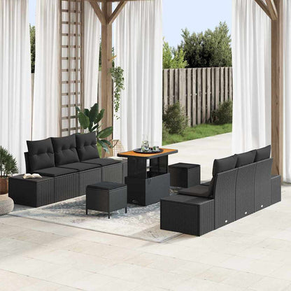 Tuinbankenset Met Kussen Met Opslag 9 Pcs Poly Riet