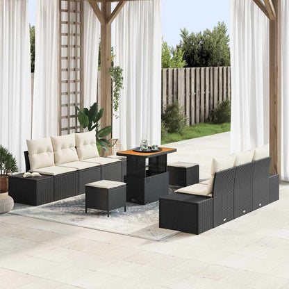 Tuinbankenset Met Kussen Met Opslag 9 Pcs Poly Riet