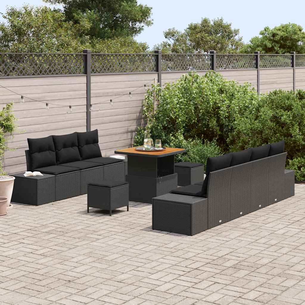 Tuinbankenset Met Kussen Met Opslag 10 Pcs Poly Riet