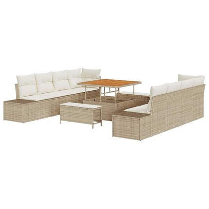 Tuinbankenset Met Kussen 100 X 100 X 71 Cm Poly Riet
