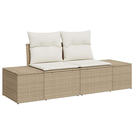 Tuinbankenset Met Kussen 100 X 100 X 71 Cm Poly Riet