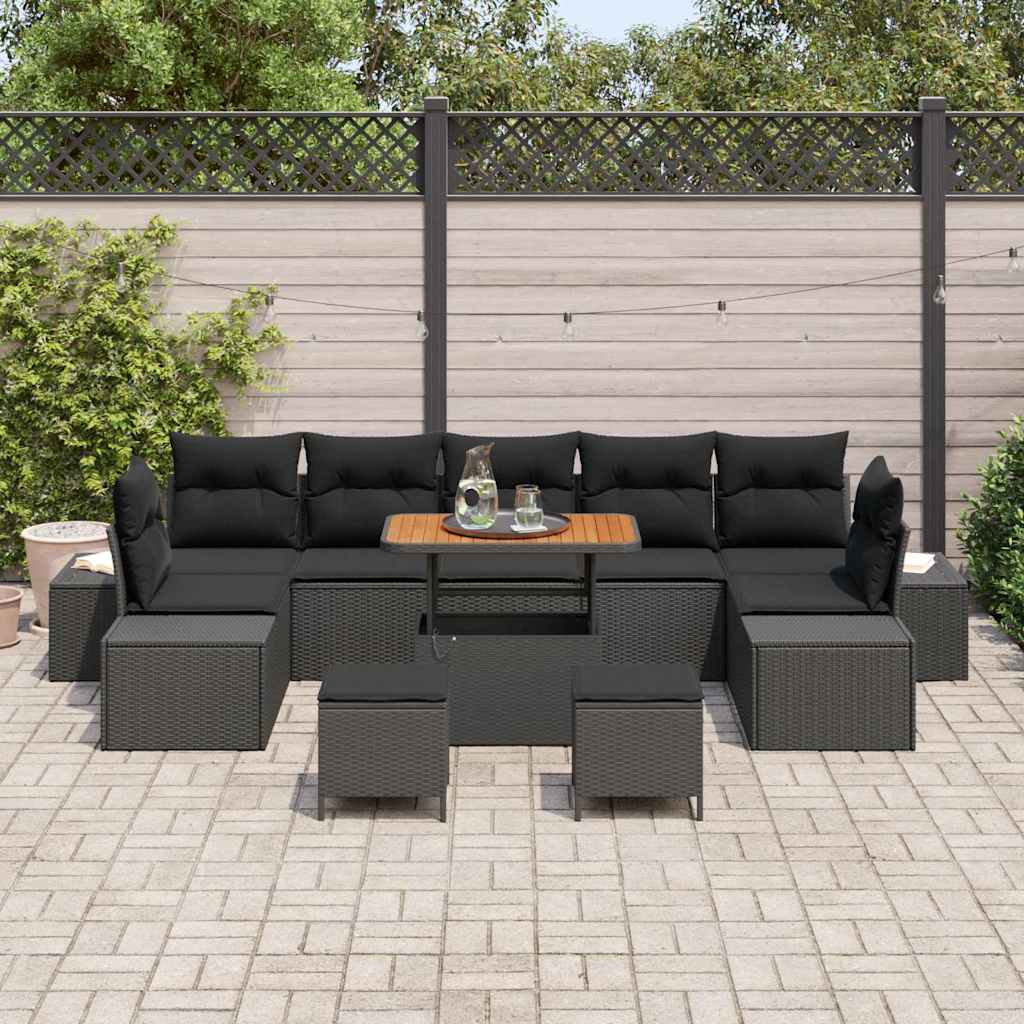Tuinbankenset Met Kussen Met Opslag 10 Pcs Poly Riet