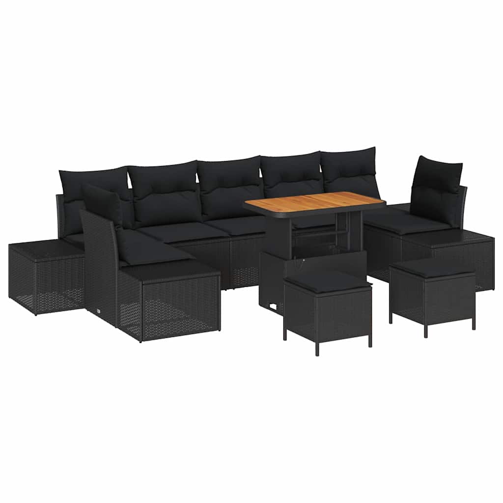 Tuinbankenset Met Kussen Met Opslag 10 Pcs Poly Riet
