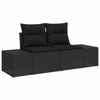 Tuinbankenset Met Kussen Met Opslag 9 Pcs Poly Riet