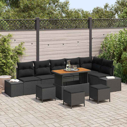 Tuinbankenset Met Kussen Met Opslag 9 Pcs Poly Riet