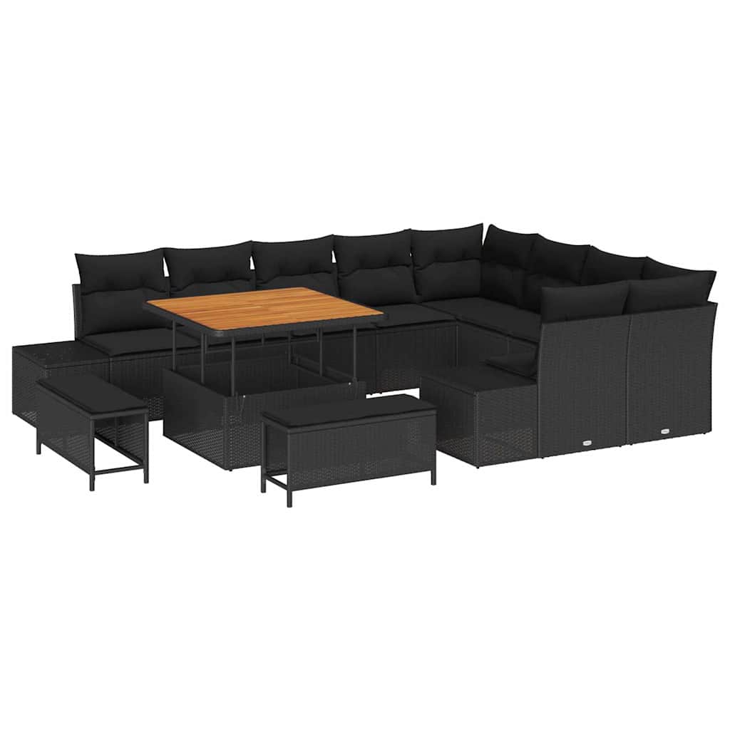 Tuinbankenset Met Kussen Met Opslag 12 Pcs Poly Riet