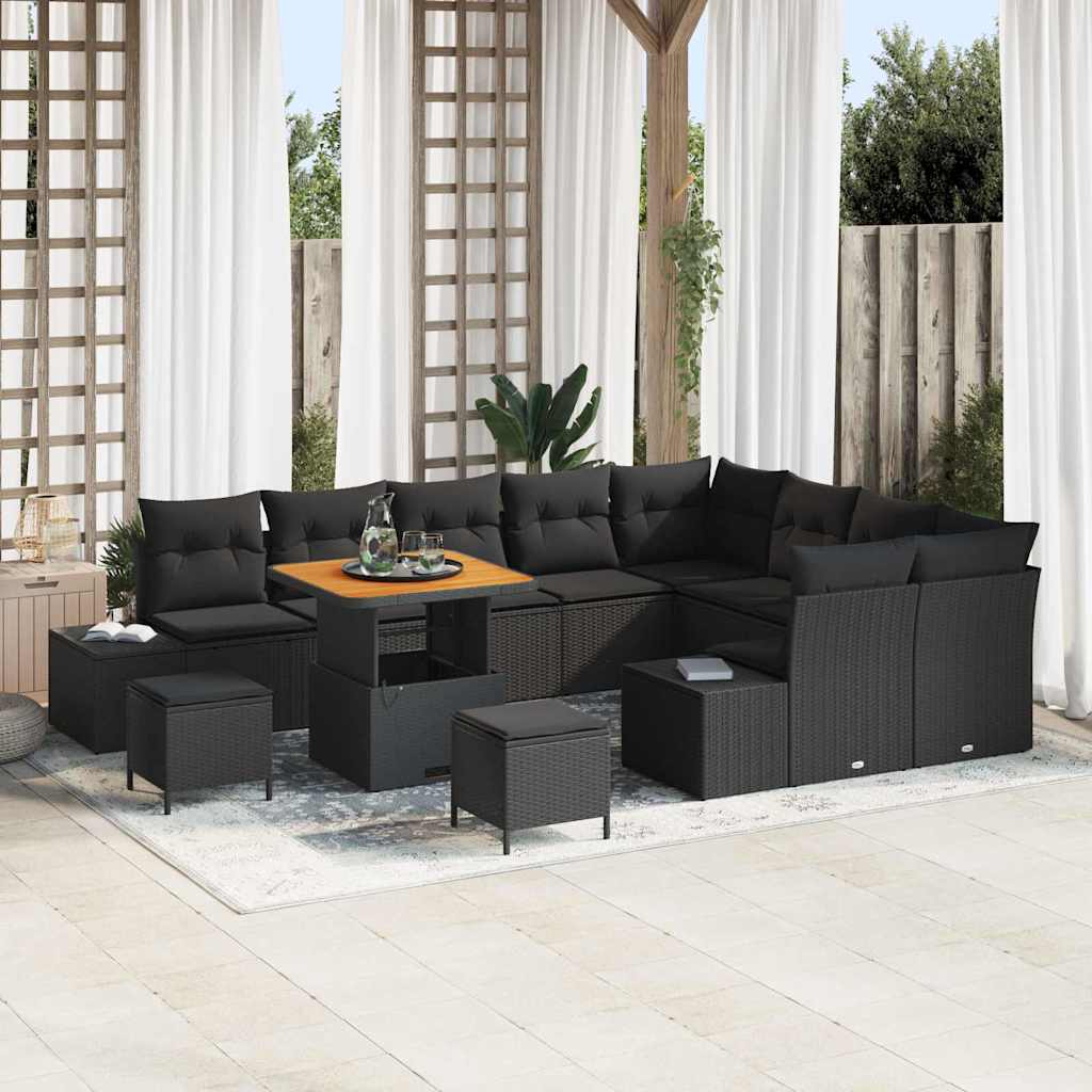 Tuinbankenset Met Kussen Met Opslag 12 Pcs Poly Riet