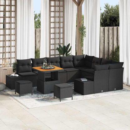 Tuinbankenset Met Kussen Met Opslag 12 Pcs Poly Riet