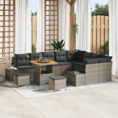 Tuinbankenset Met Kussen Met Opslag 12 Pcs Poly Riet