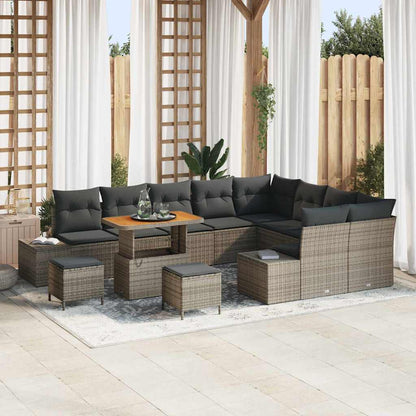 Tuinbankenset Met Kussen Met Opslag 12 Pcs Poly Riet