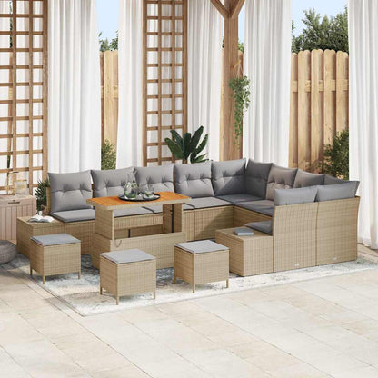 Tuinbankenset Met Kussen Met Opslag 12 Pcs Poly Riet