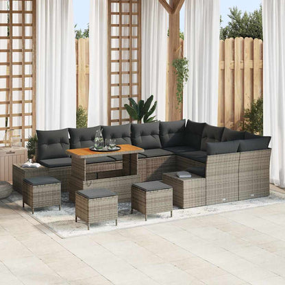 Tuinbankenset Met Kussen Met Opslag 12 Pcs Poly Riet