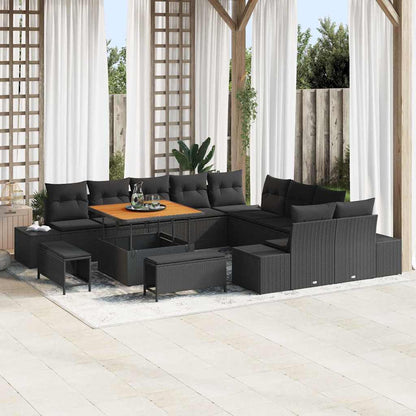 Tuinbankenset Met Kussen Met Opslag 14 Pcs Poly Riet