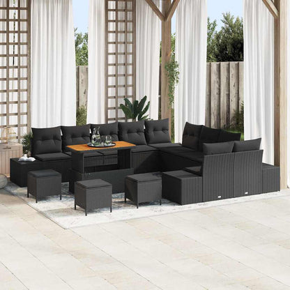 Tuinbankenset Met Kussen Met Opslag 14 Pcs Poly Riet