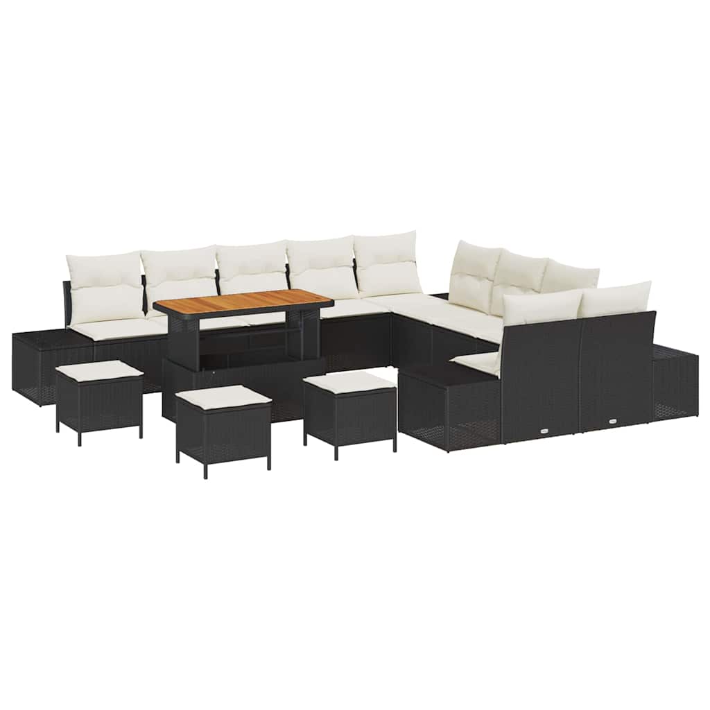 Tuinbankenset Met Kussen Met Opslag 14 Pcs Poly Riet