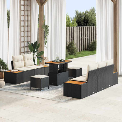 Tuin Sofa Set 8 Pcs Poly Rattan En Poedergecoat Staal