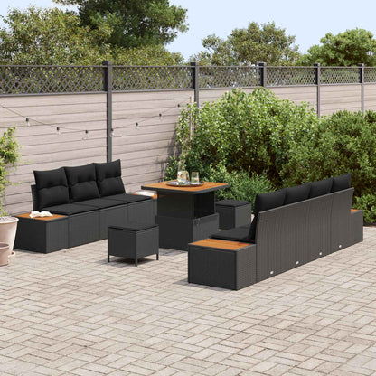 Tuinbankenset Met Kussen Met Opslag 10 Pcs Poly Riet