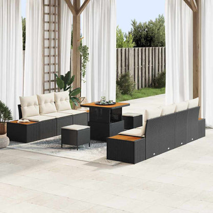 Tuinbankenset Met Kussen Met Opslag 10 Pcs Poly Riet