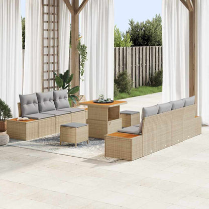Tuinbankenset Met Kussen Met Opslag 10 Pcs Poly Riet