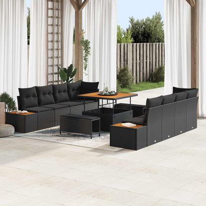 Tuinbankenset Met Kussen Met Opslag 11 Pcs Poly Riet