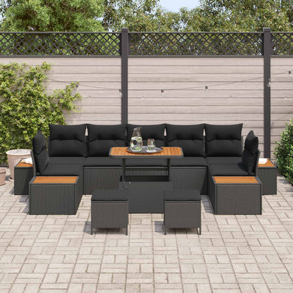 Tuinbankenset Met Kussen Met Opslag 10 Pcs Poly Riet