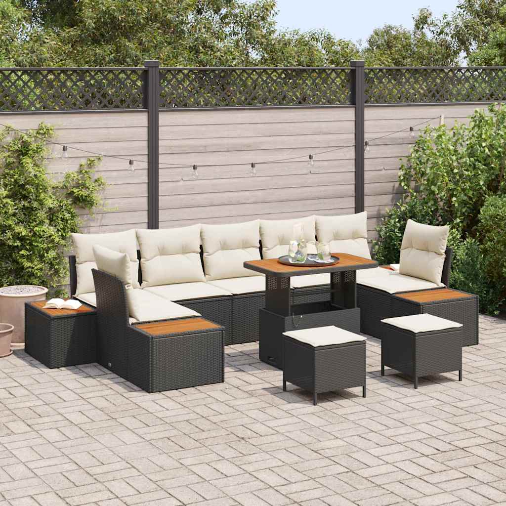 Tuinbankenset Met Kussen Met Opslag 10 Pcs Poly Riet