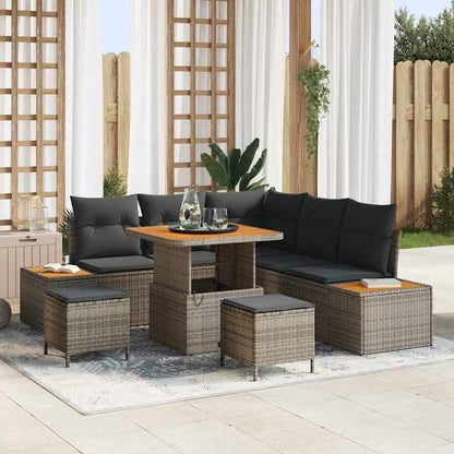 Tuinbankenset Met Kussen Met Opslag 8 Pcs Poly Riet